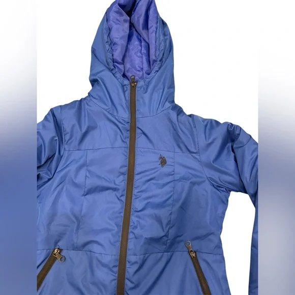 Women US Polo Assn. Blue Puffer Jacket Size S - Picture 2 of 6